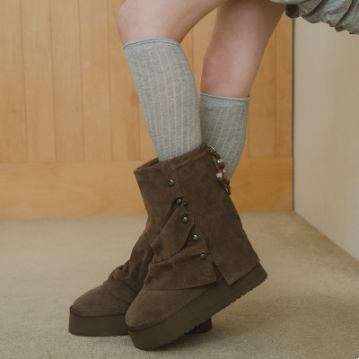 STUD MAXI 鉚釘超長折疊中靴 FOLDED BOOTS MIDDLE